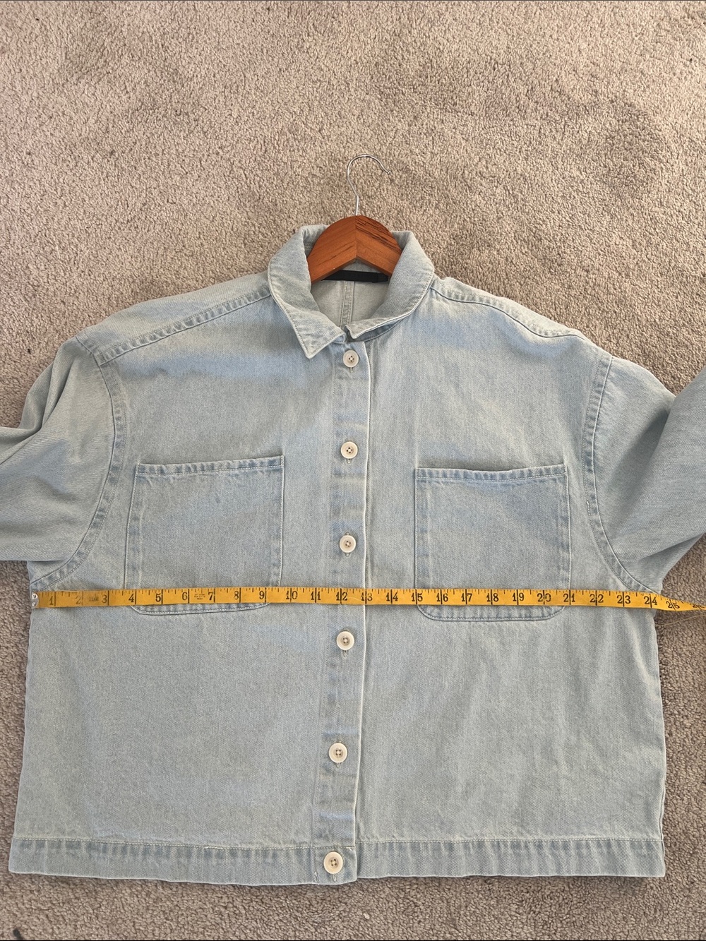 Jenni Kayne Light Blue Denim Shirt Jacket size large EUC - Picture 5 of 6